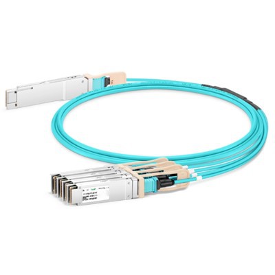 200g QSFP56 đến 4x 50g SFP56 Cáp quang hoạt động (AOC), 1m -20 m